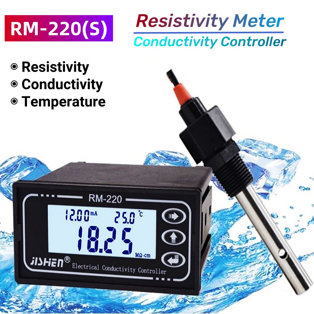 Ec Meter Digital - RM-220 Conductometer Chống Màn Hình Điều