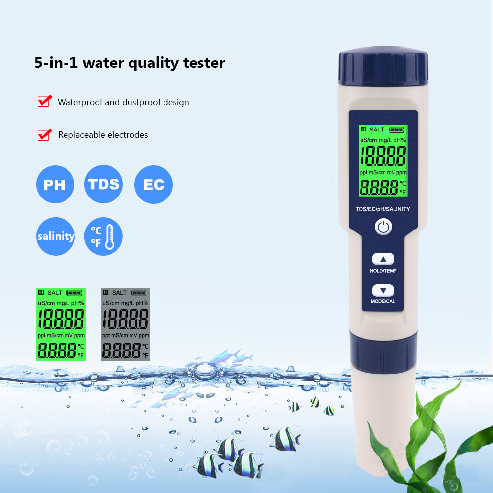 Ec Meter Digital - Digital Chlorine Meter PH Tester 5