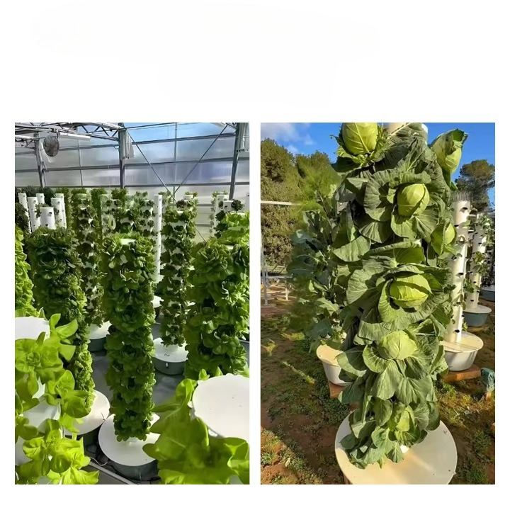 Hydroponic Tower Planter - Hydroponic Tower with LED Grow Light