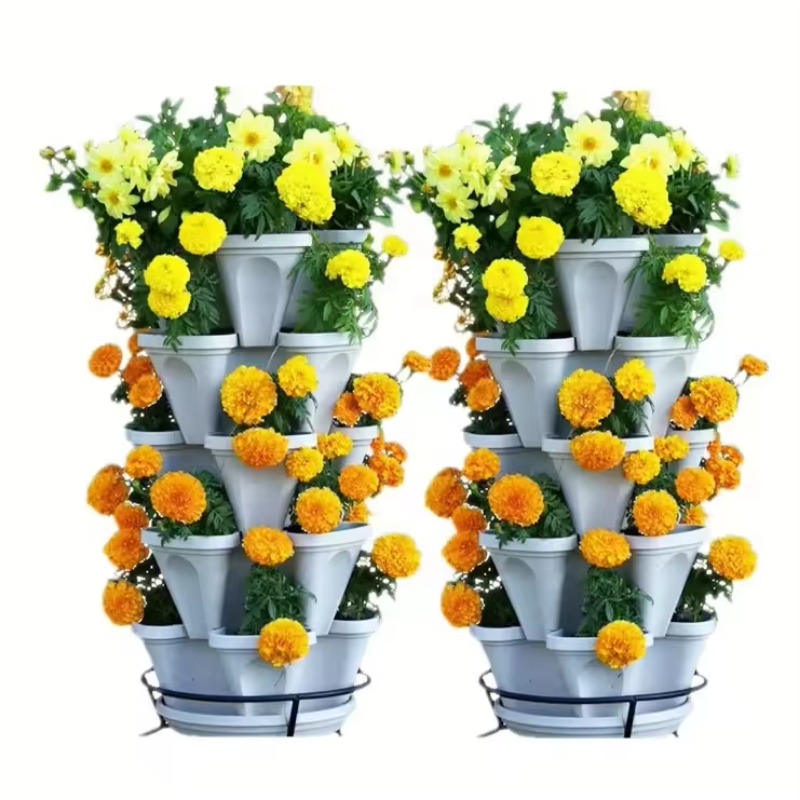 Hydroponic Tower Planter - 5-tier Self Watering Stacking Planting Strawberry