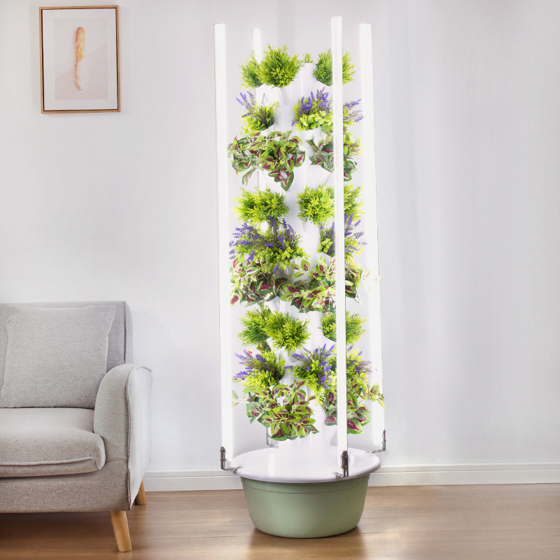 Hydroponic Tower Planter - With Led Grow Light Space Tree