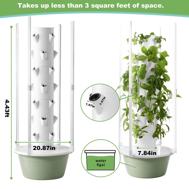 Hydroponic Growing Kit System  - đánh giá và giá Hydroponic Tower Planter