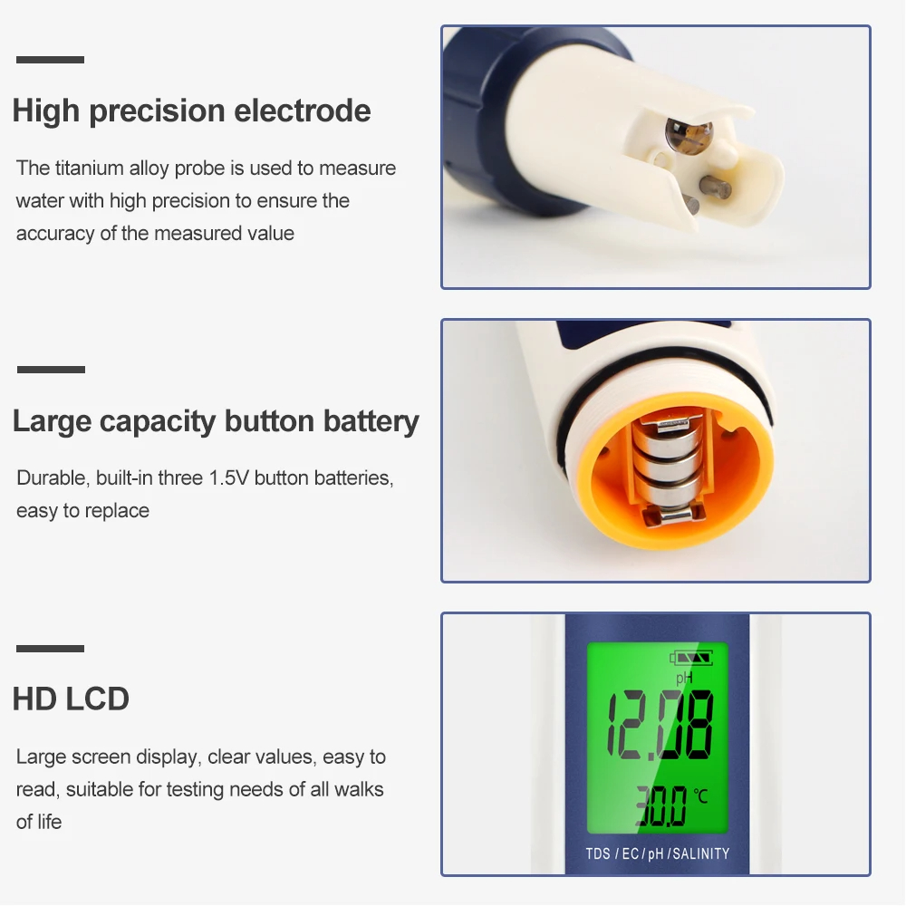 5 In 1 Digital PH TDS EC Meter - đánh giá và giá Ec Meter Digital