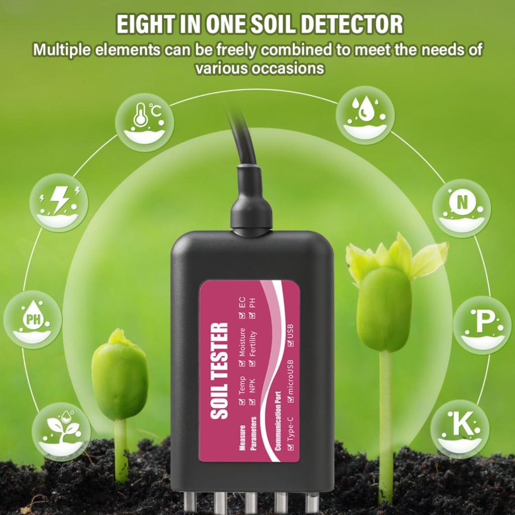 8-in-1 Garden Soil Tester NPK  - đánh giá và giá Ec Meter Digital