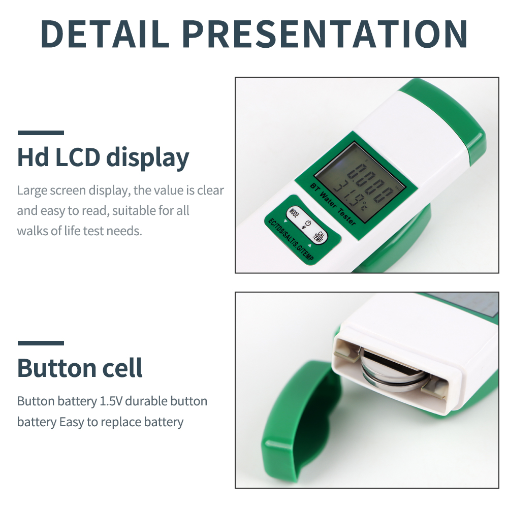 Bluetooth WIFI 5 in 1 PH TDS E - đánh giá và giá Ec Meter Digital