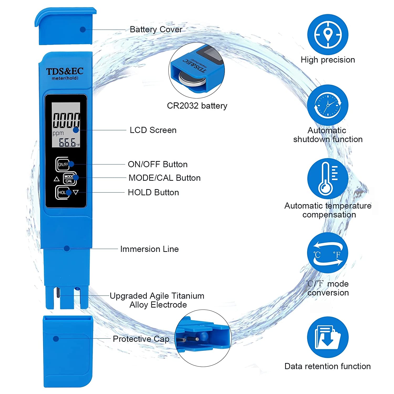 Digital Water Quality Tester T - đánh giá và giá Ec Meter Digital