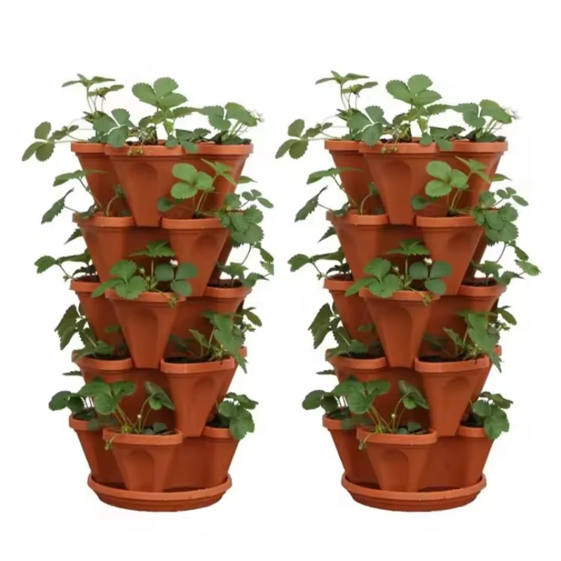 5-tier Self Watering Stacking  - đánh giá và giá Hydroponic Tower Planter