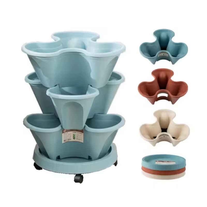 5-tier Self Watering Stacking  - đánh giá và giá Hydroponic Tower Planter