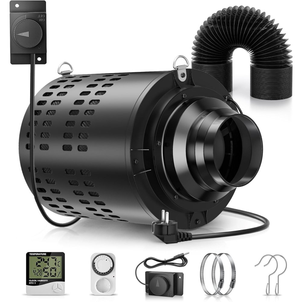 110mm/4.3Inch Exhaust Fan Inli - đánh giá và giá Carbon Filter Inline