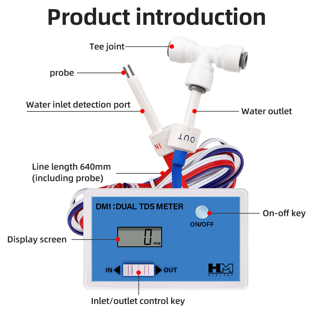 DM1 Dual TDS Water Quality Tes - đánh giá và giá Ec Meter Digital