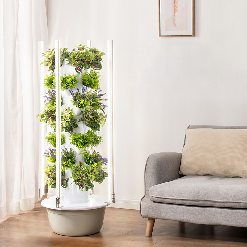 With Led Grow Light Space Tree - đánh giá và giá Hydroponic Tower Planter